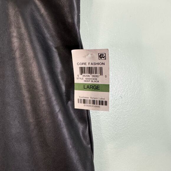 INC International Concepts Skirt Womens L Mini Faux Leather Party Black NWT - Picture 5 of 8